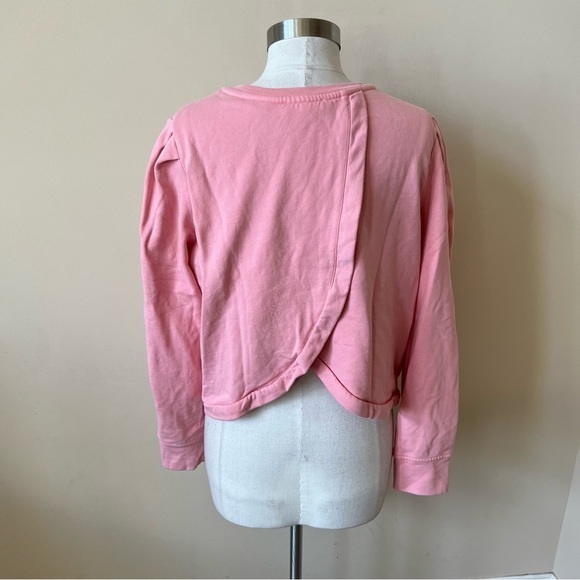 Milly Marianne pleated shoulder crossback sweatshirt pink 13526 - Picture 7 of 16